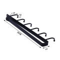 Home Black/White Iron 6 Hooks Cup Holder Hanging Bathroom Hanger Kitchen Organizer Cabinet Door Shelf Removed Storage Rack